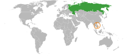 Bản đồ cho thấy vị trí của Nga-Việt